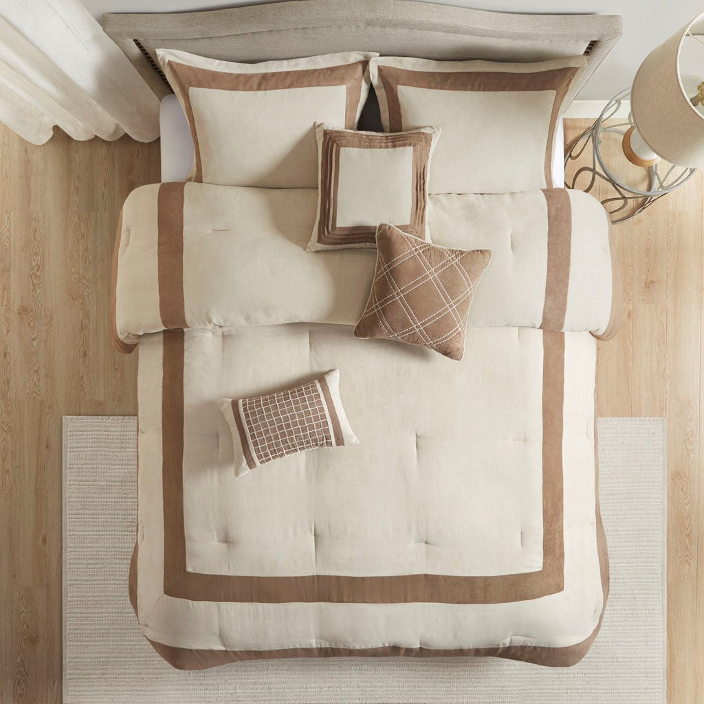 Dax 7 Piece Microsuede Comforter Set