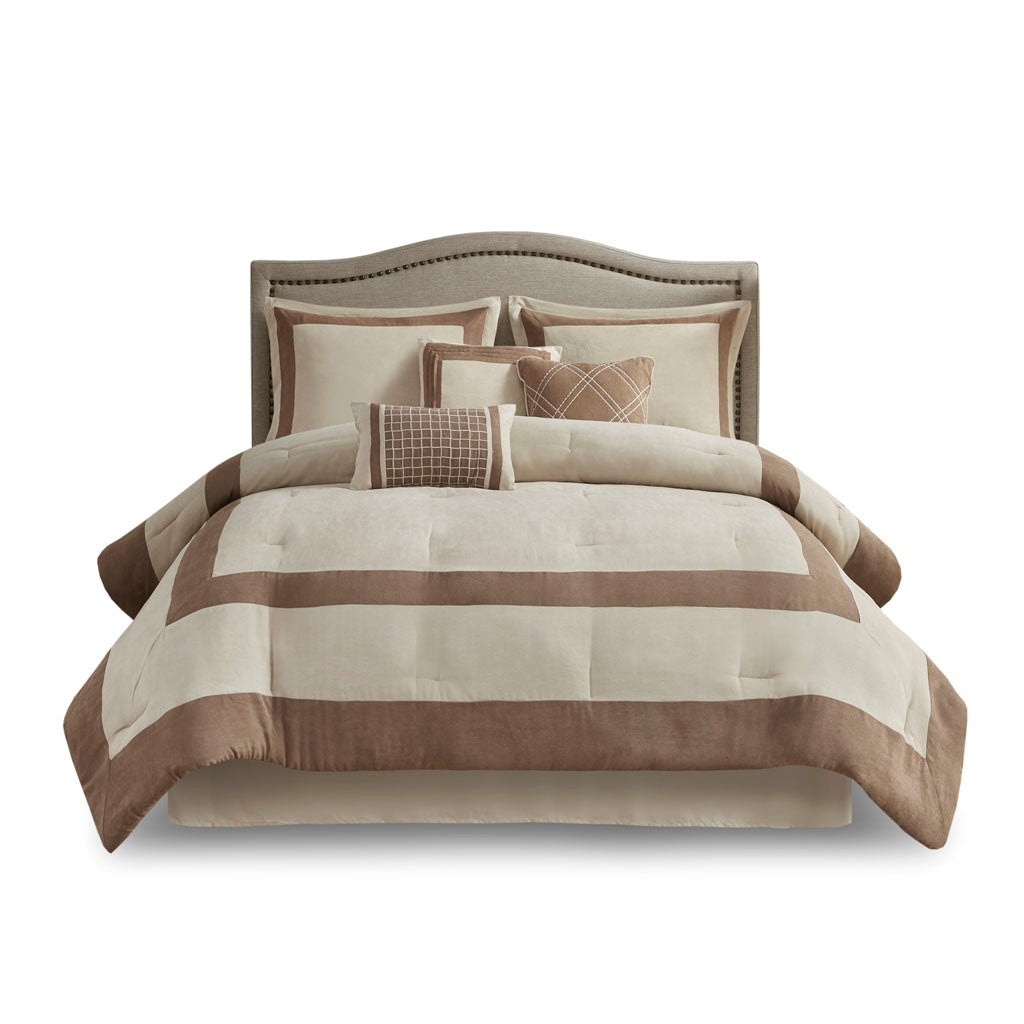 Dax 7 Piece Microsuede Comforter Set
