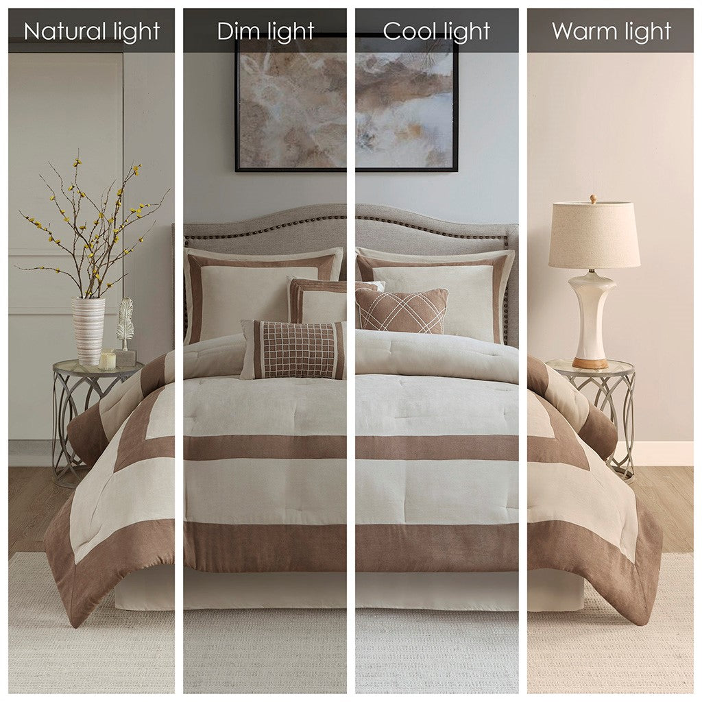 Dax 7 Piece Microsuede Comforter Set