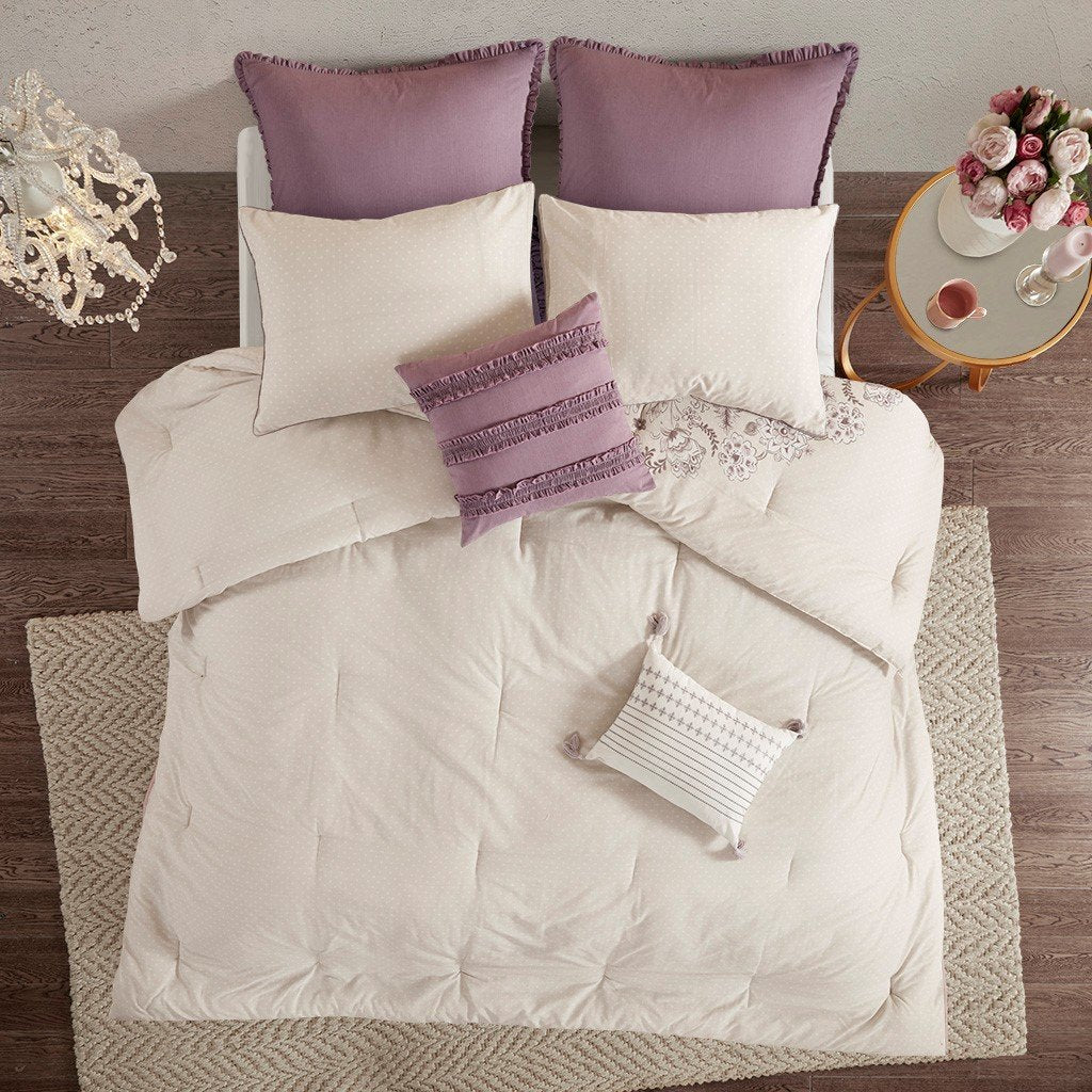 Elise Purple 8-Piece Comforter Set Comforter Sets By Olliix/JLA HOME (E & E Co., Ltd)