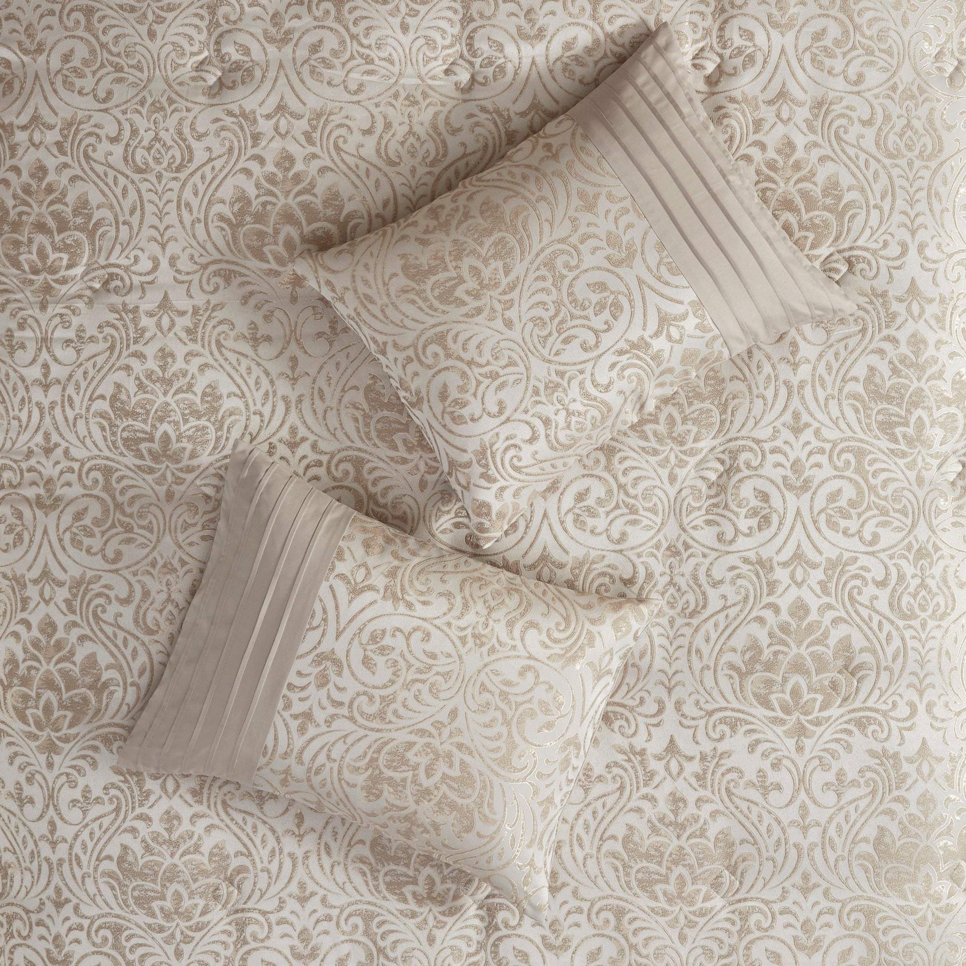 Emilia Khaki 12-Piece Comforter Set Comforter Sets By Olliix/JLA HOME (E & E Co., Ltd)