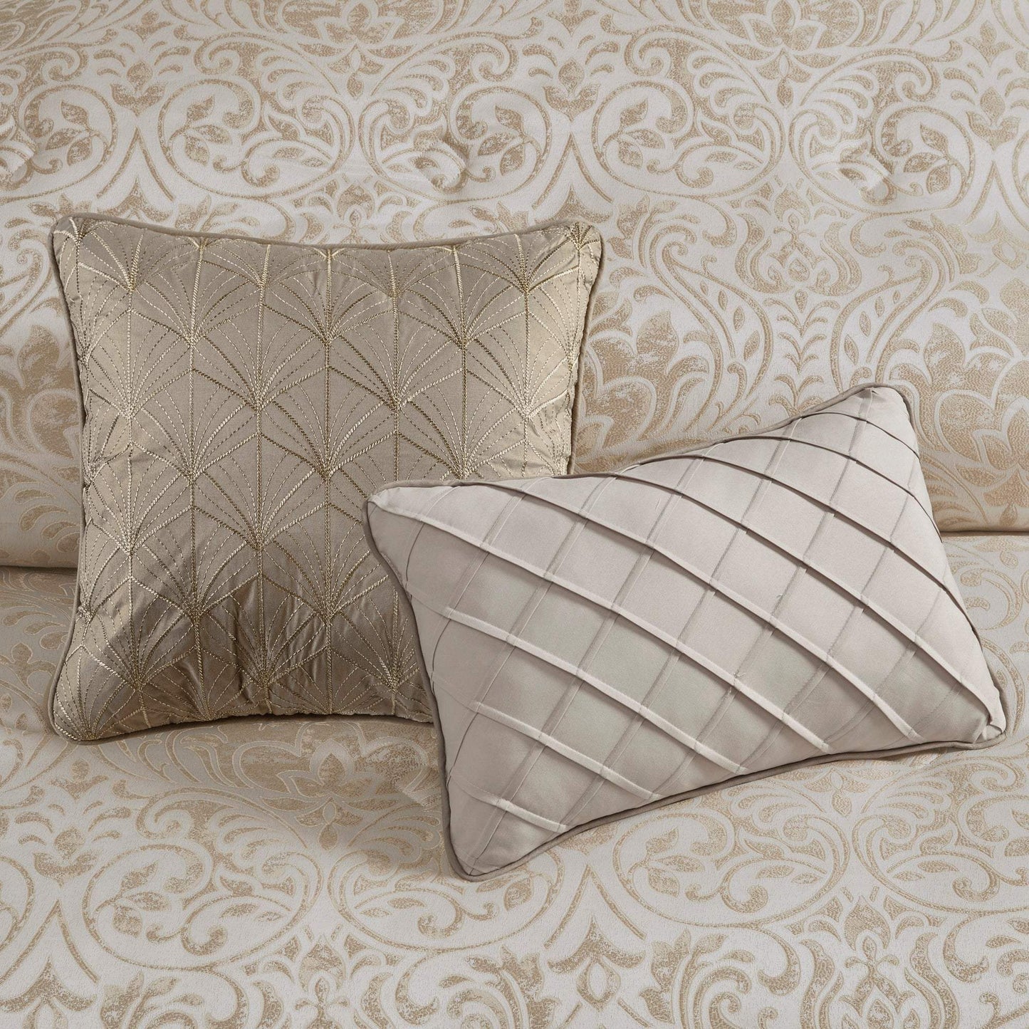 Emilia Khaki 12-Piece Comforter Set Comforter Sets By Olliix/JLA HOME (E & E Co., Ltd)