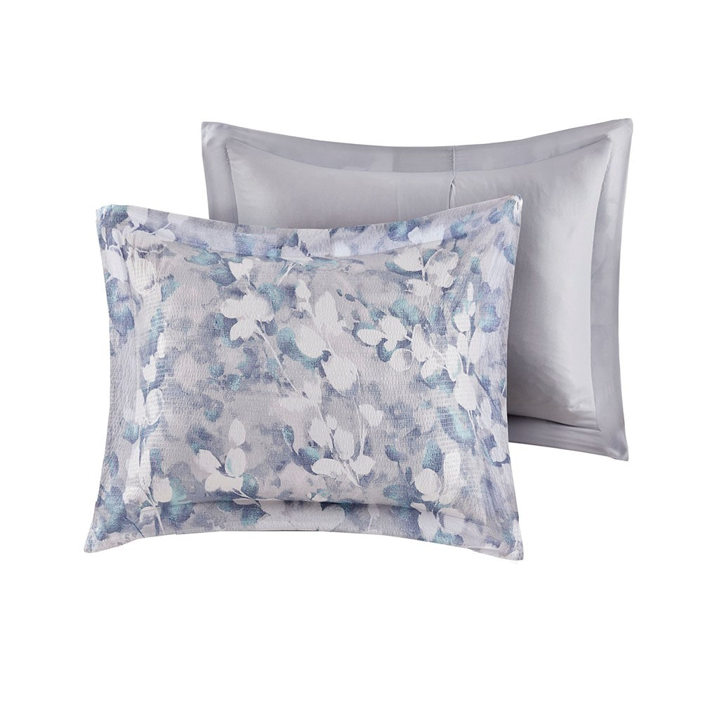Erica 8 PC Printed Seersucker Comforter and Coverlet Set Collection