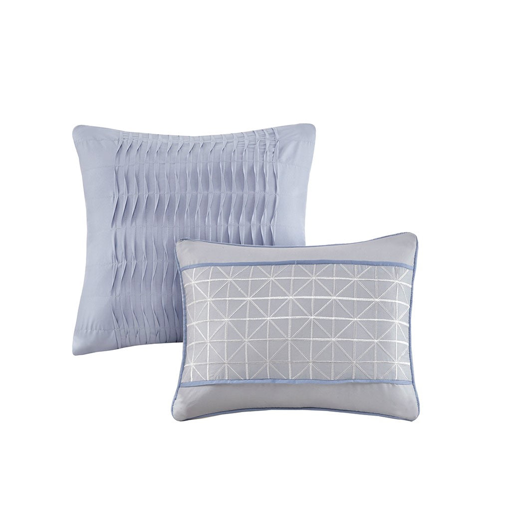 Erica 8 PC Printed Seersucker Comforter and Coverlet Set Collection
