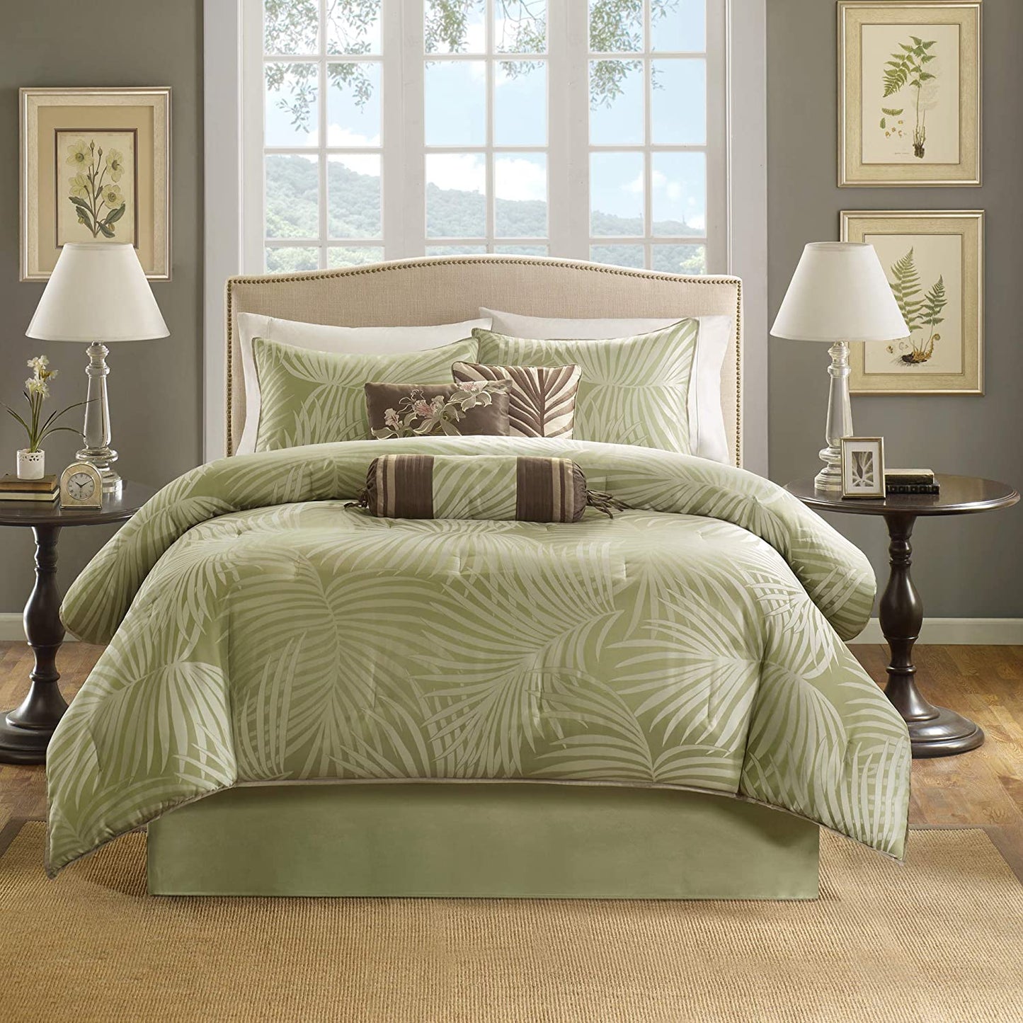 Freeport Green 7-Piece Comforter Set Comforter Sets By Olliix/JLA HOME (E & E Co., Ltd)