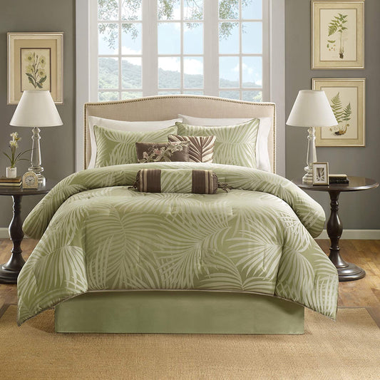 Freeport Green 7-Piece Comforter Set Comforter Sets By Olliix/JLA HOME (E & E Co., Ltd)