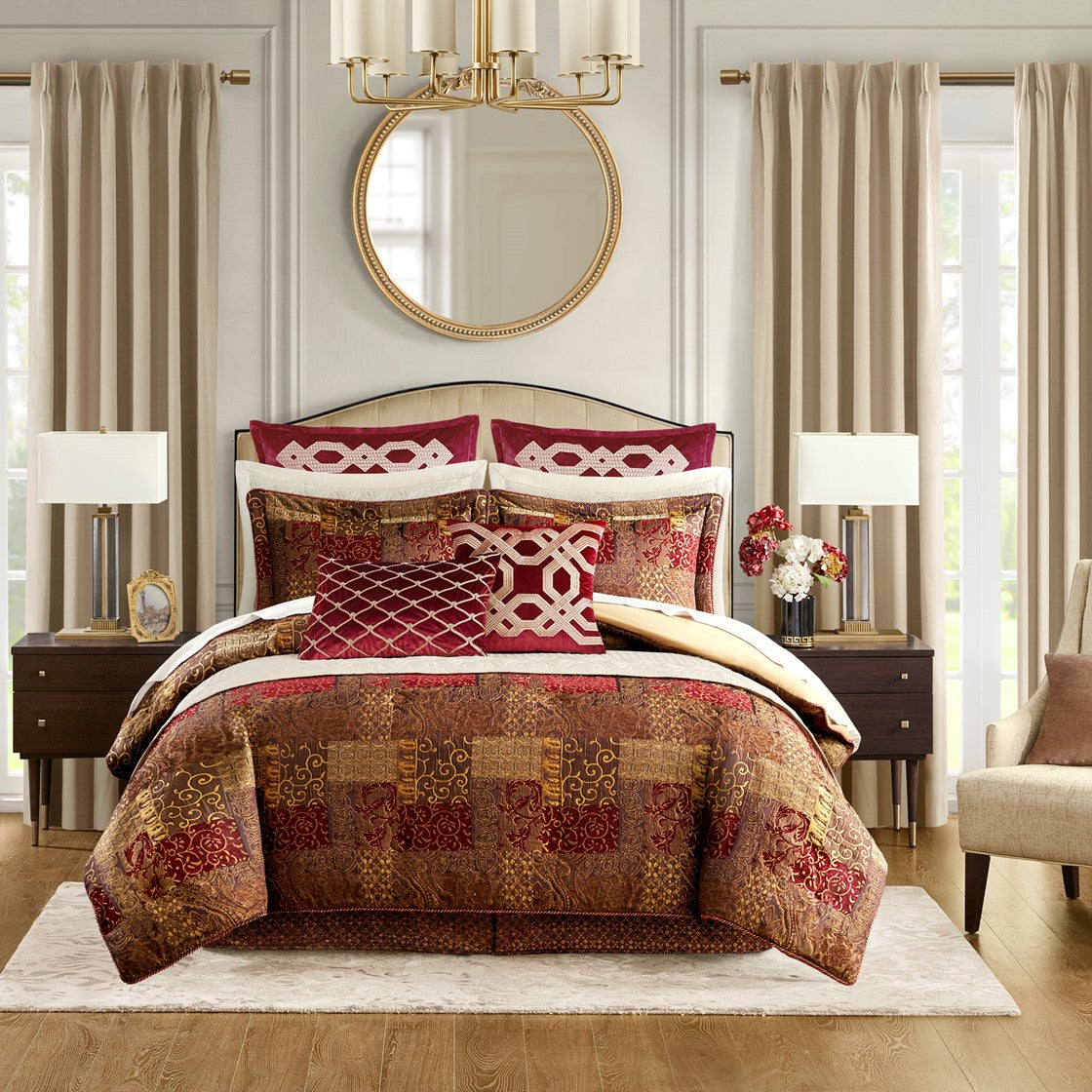 Galleria 4 Piece Red Comforter Set