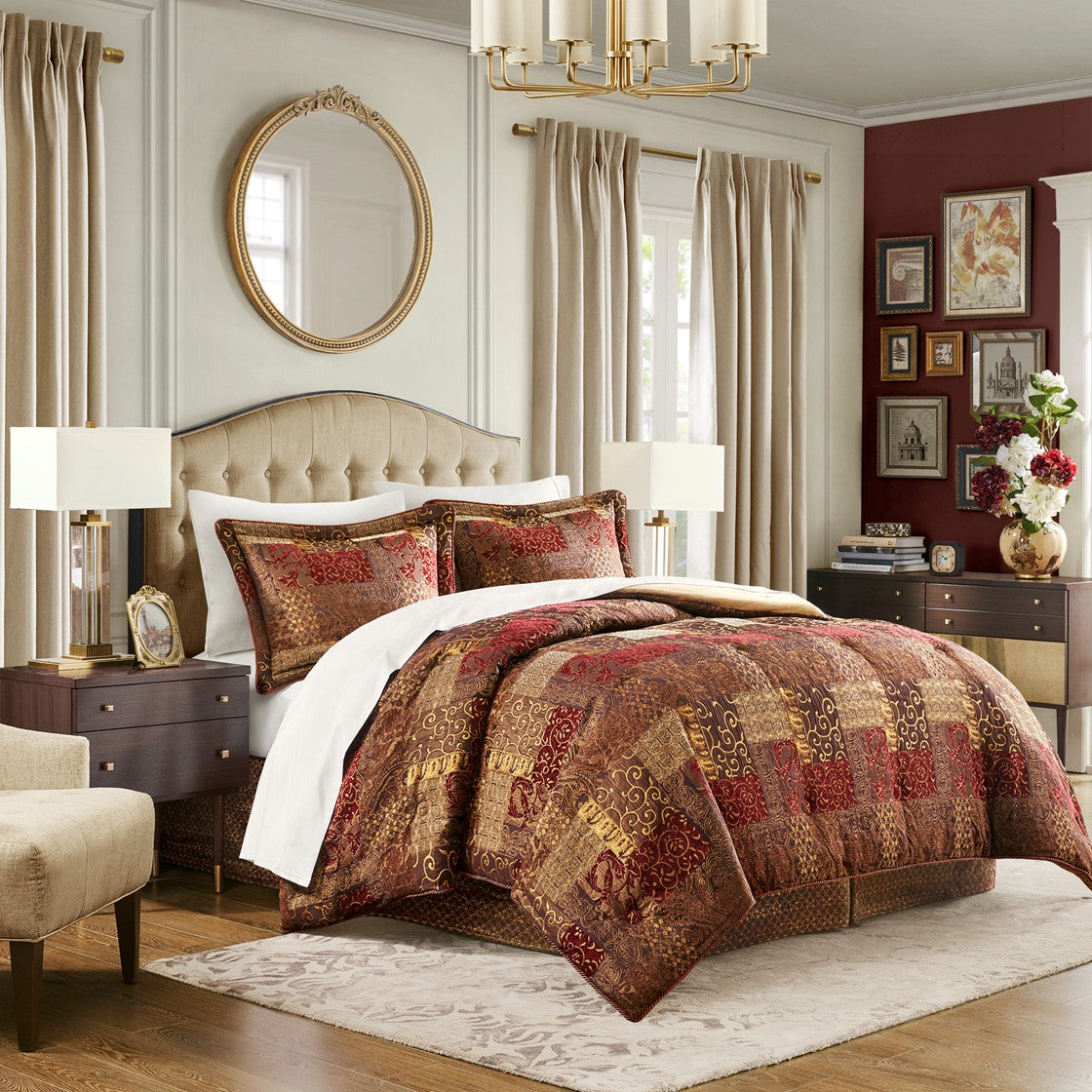 Galleria 4 Piece Red Comforter Set