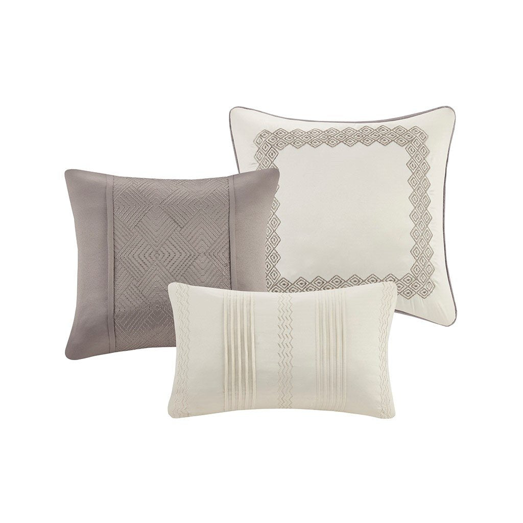 Interval Gray 7-Piece Comforter Set Comforter Sets By Olliix/JLA HOME (E & E Co., Ltd)