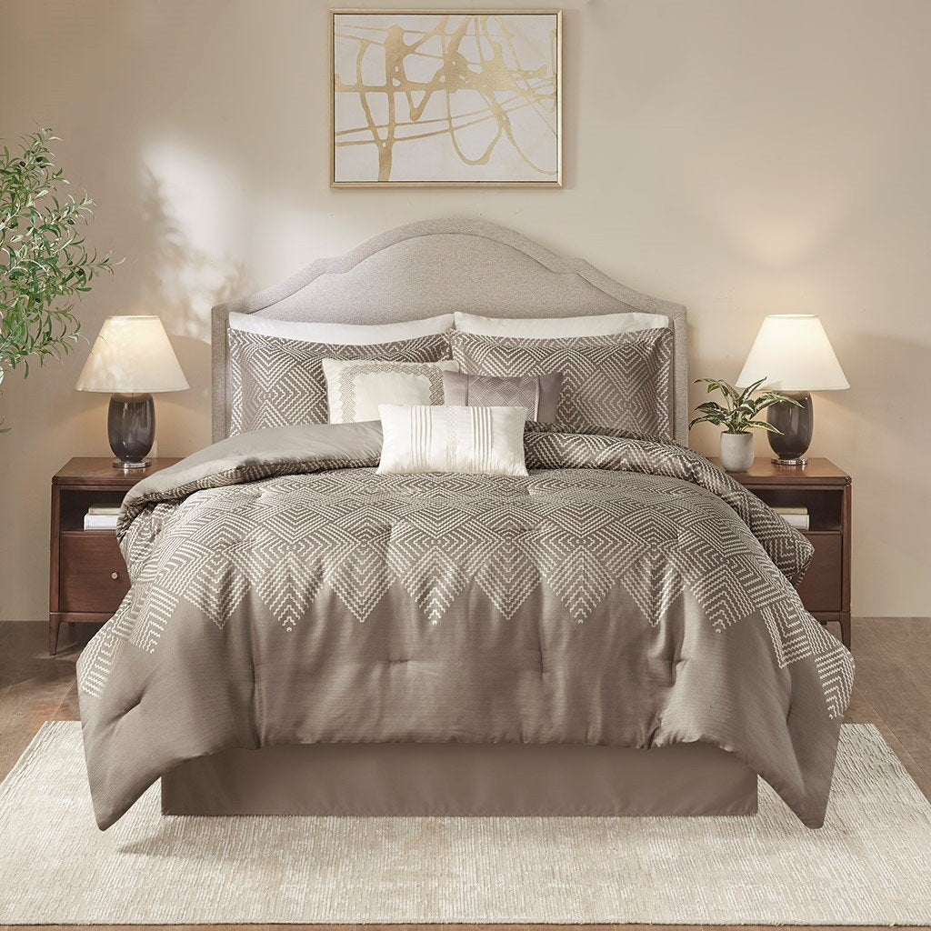 Interval Gray 7-Piece Comforter Set Comforter Sets By Olliix/JLA HOME (E & E Co., Ltd)