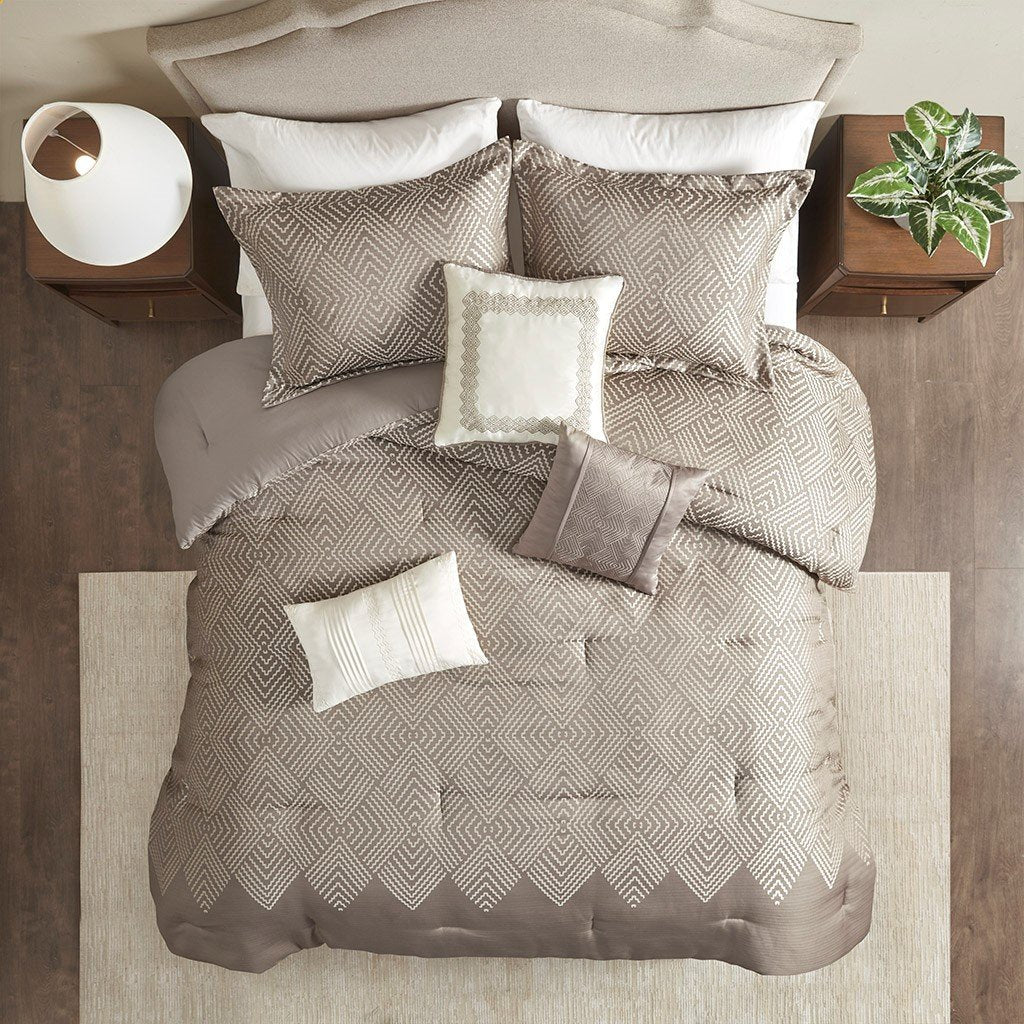 Interval Gray 7-Piece Comforter Set Comforter Sets By Olliix/JLA HOME (E & E Co., Ltd)
