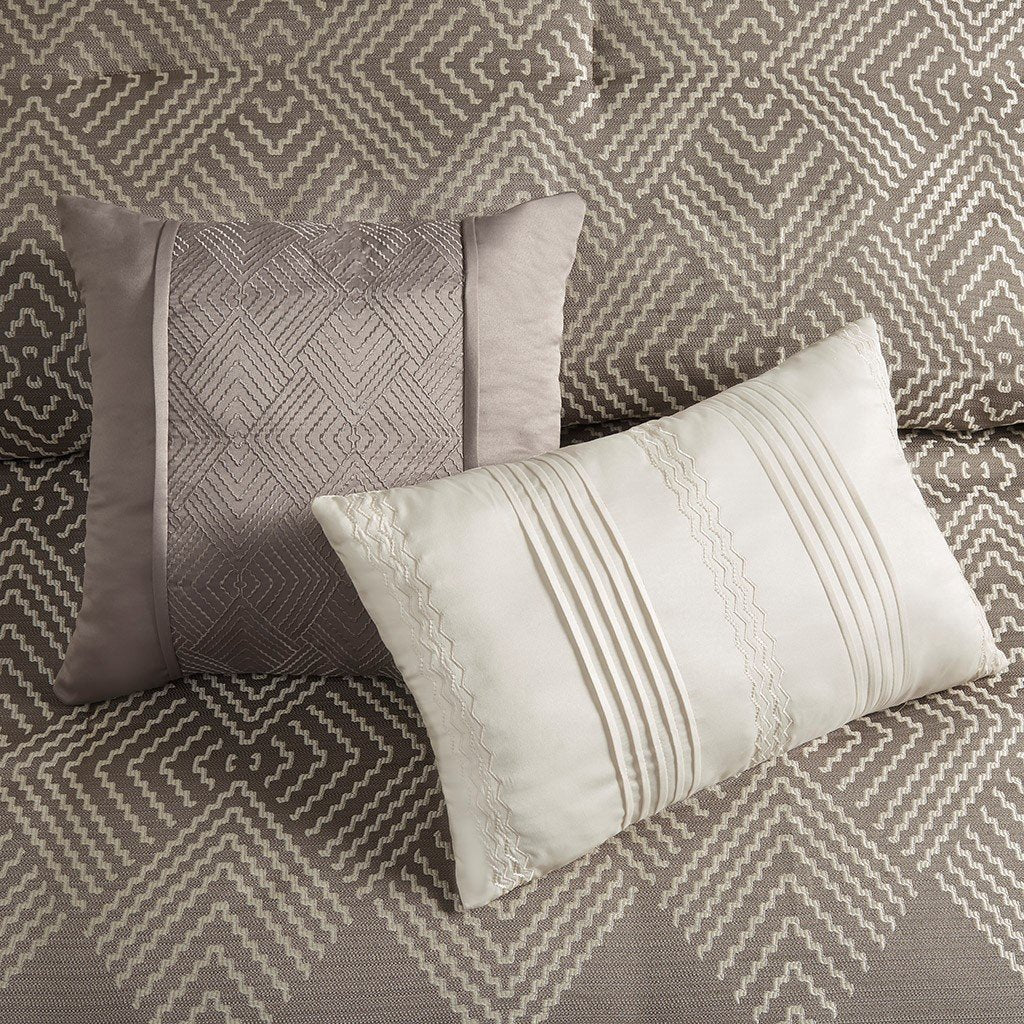 Interval Gray 7-Piece Comforter Set Comforter Sets By Olliix/JLA HOME (E & E Co., Ltd)