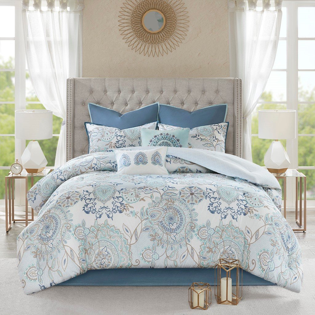 Florida Blue 8-Piece Comforter Set Comforter Sets By Olliix/JLA HOME (E & E Co., Ltd)