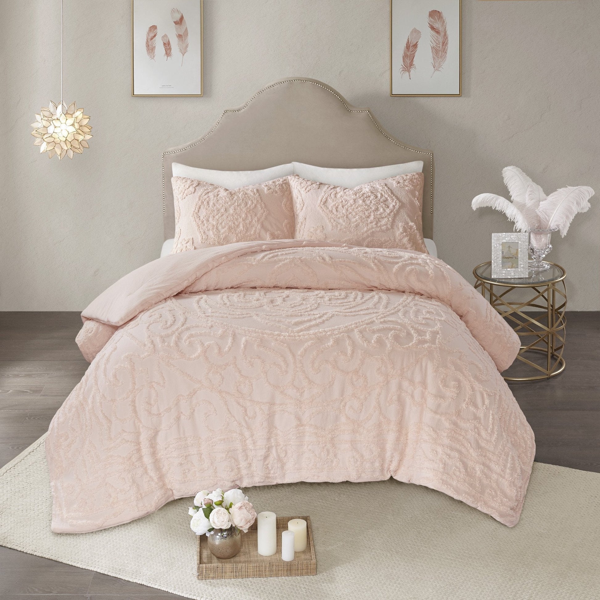 Alexandria Blush 3-Piece Comforter Set Comforter Sets By Olliix/JLA HOME (E & E Co., Ltd)