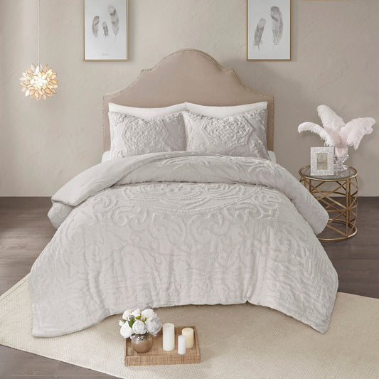 Laetitia Grey 3-Piece Comforter Set Comforter Sets By Olliix/JLA HOME (E & E Co., Ltd)