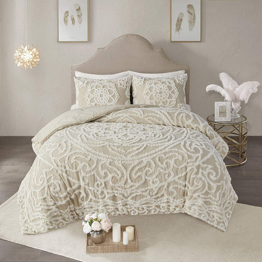Laetitia Taupe 3-Piece Comforter Set Comforter Sets By Olliix/JLA HOME (E & E Co., Ltd)