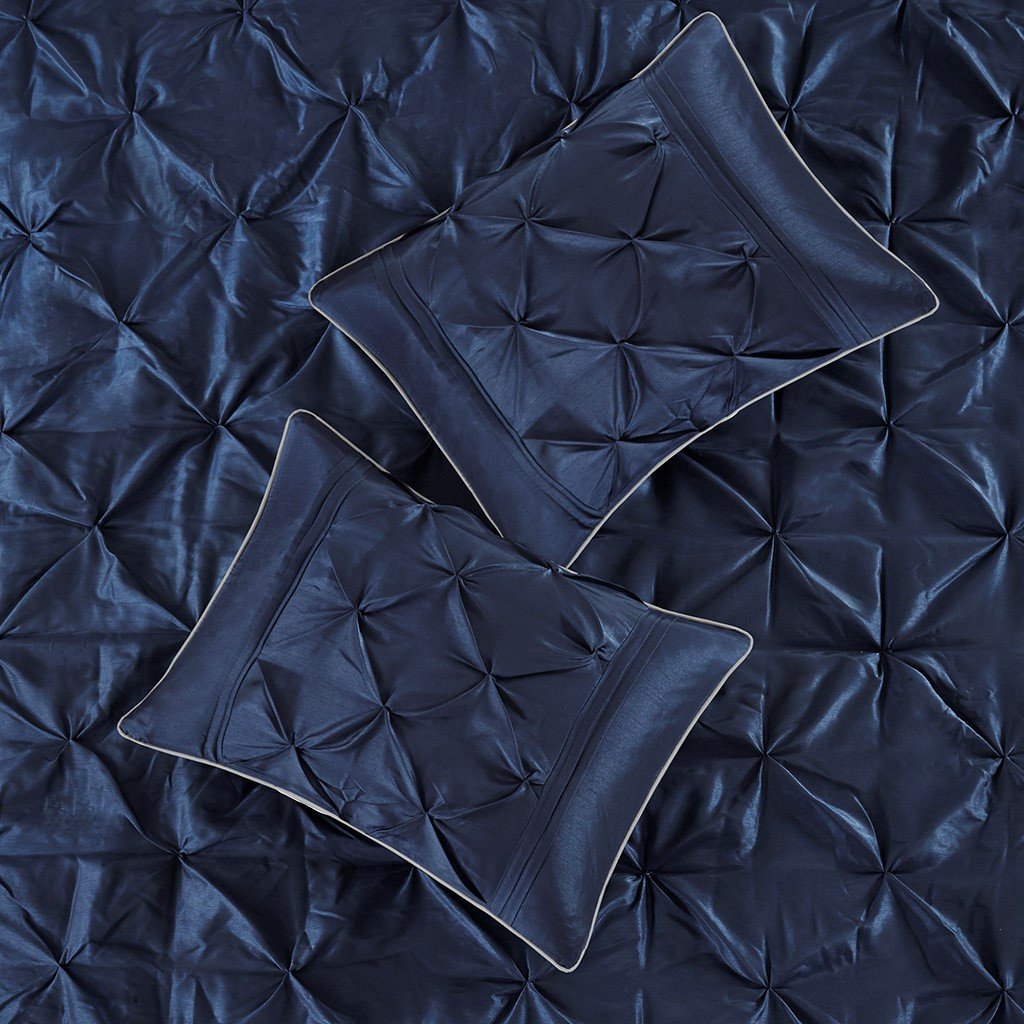 Laurel Navy 7-Piece Comforter Set Comforter Sets By Olliix/JLA HOME (E & E Co., Ltd)