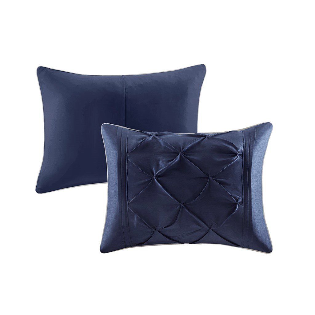 Laurel Navy 7-Piece Comforter Set Comforter Sets By Olliix/JLA HOME (E & E Co., Ltd)