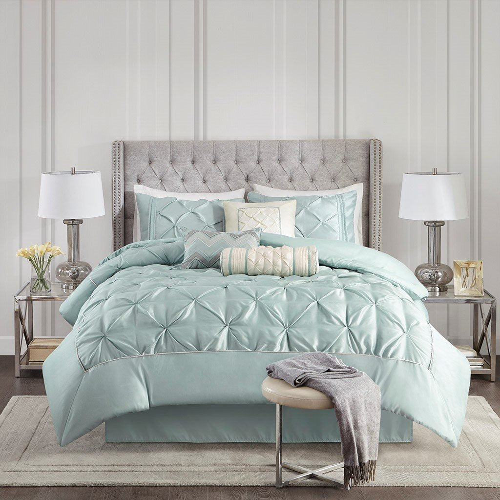 Laurel Seafoam 7-Piece Comforter Set Comforter Sets By Olliix/JLA HOME (E & E Co., Ltd)