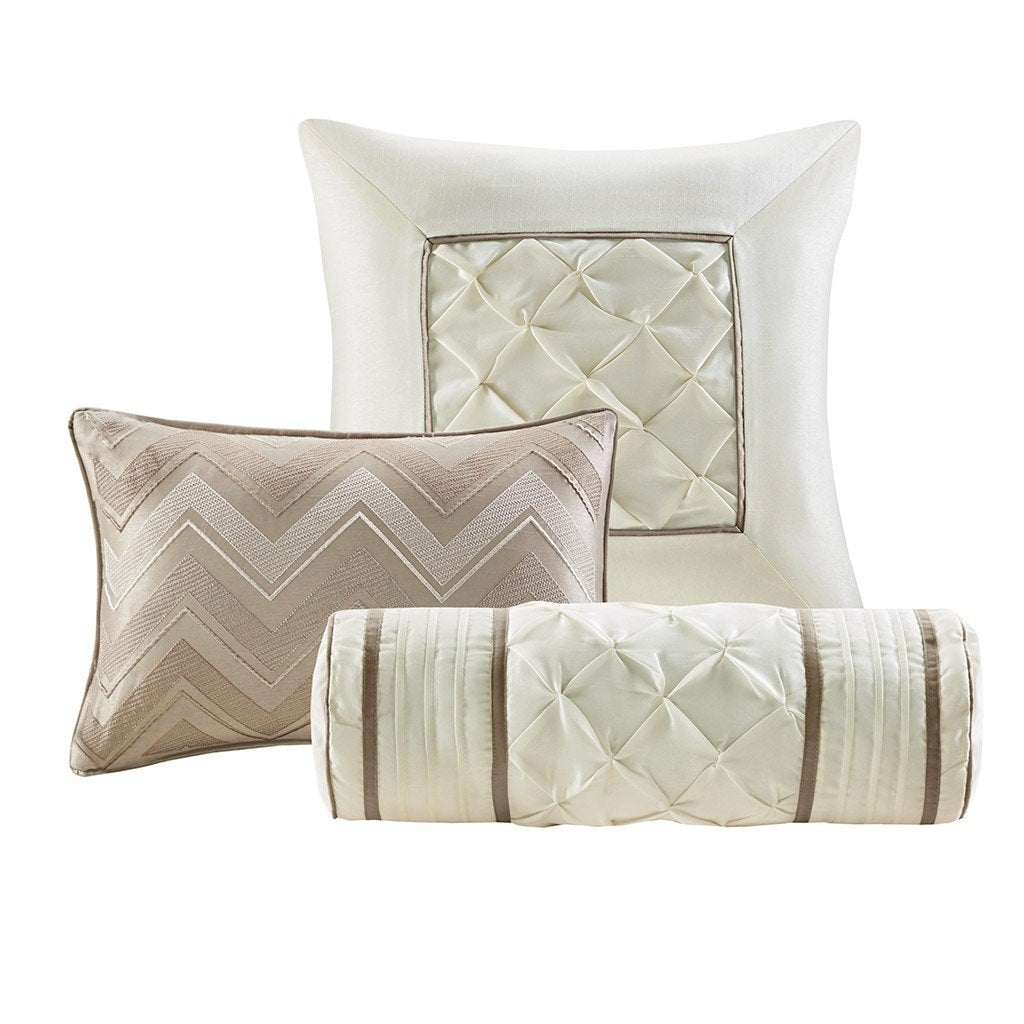 Laurel Taupe 7-Piece Comforter Set Comforter Sets By Olliix/JLA HOME (E & E Co., Ltd)