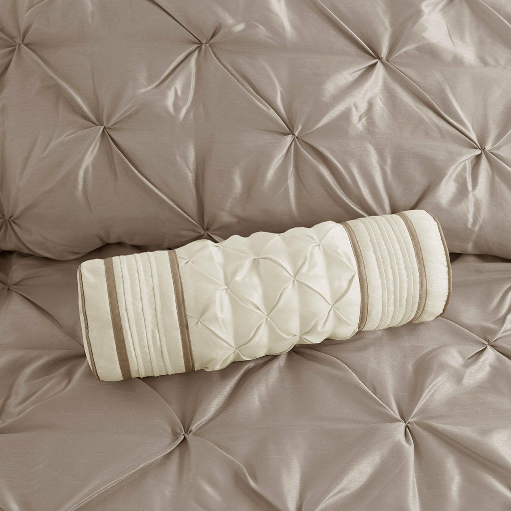 Laurel Taupe 7-Piece Comforter Set Comforter Sets By Olliix/JLA HOME (E & E Co., Ltd)