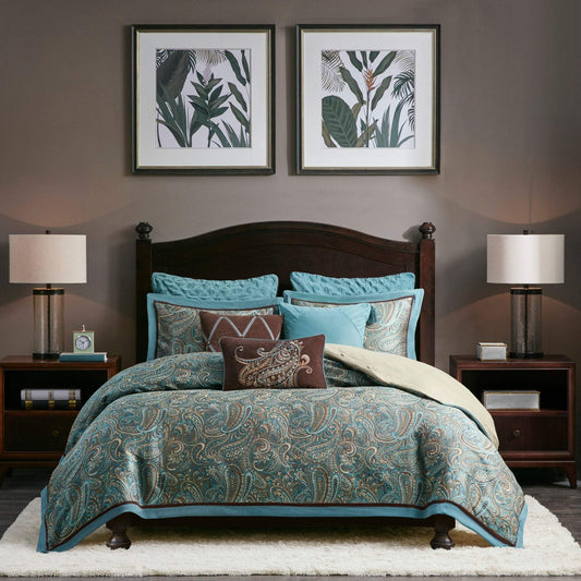 Lauren Blue 9-Piece Comforter Set Comforter Sets By Olliix/JLA HOME (E & E Co., Ltd)