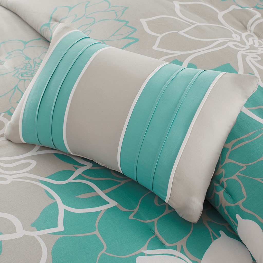 Lola Aqua 7-Piece Comforter Set Comforter Sets By Olliix/JLA HOME (E & E Co., Ltd)