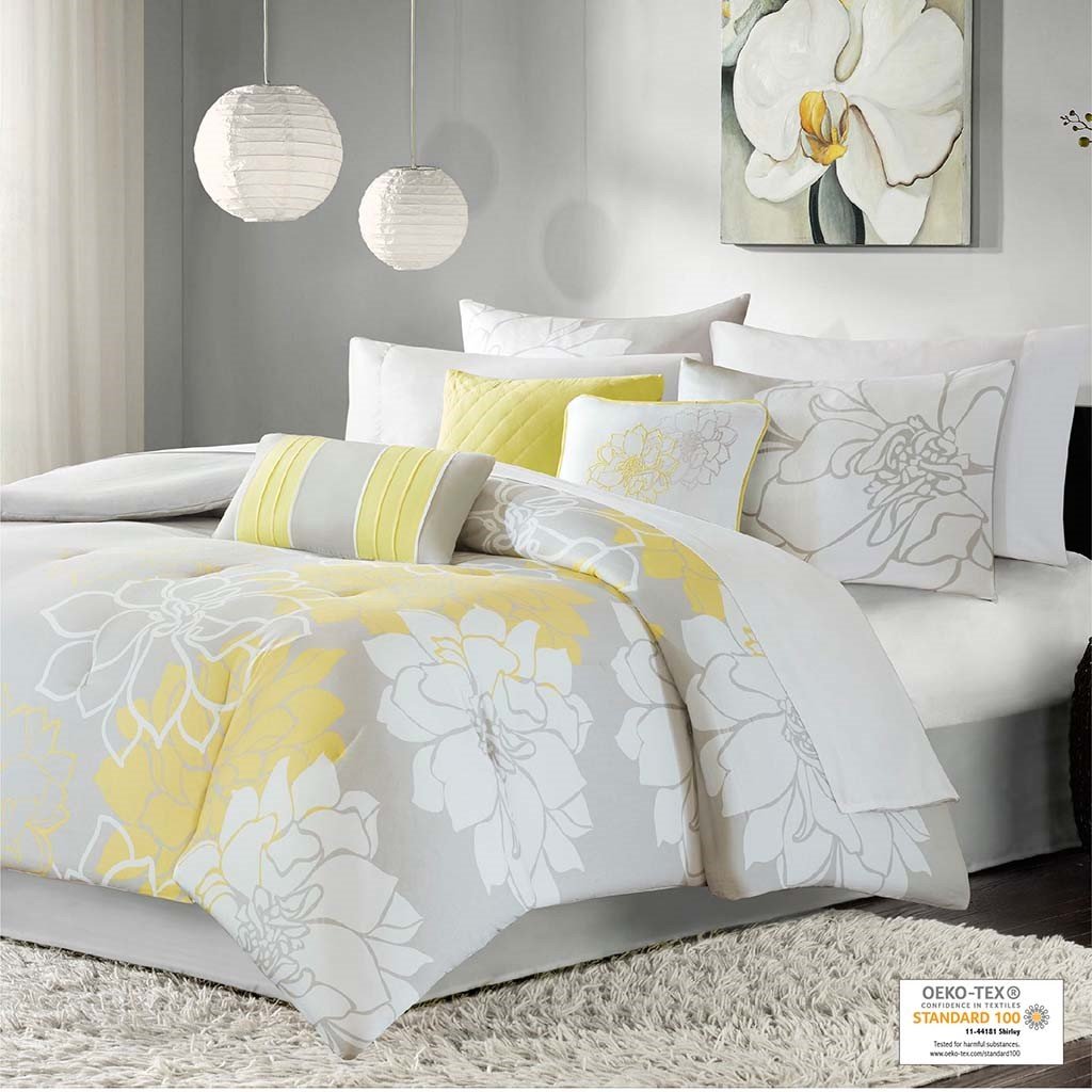 Lola Yellow 7-Piece Comforter Set Comforter Sets By Olliix/JLA HOME (E & E Co., Ltd)