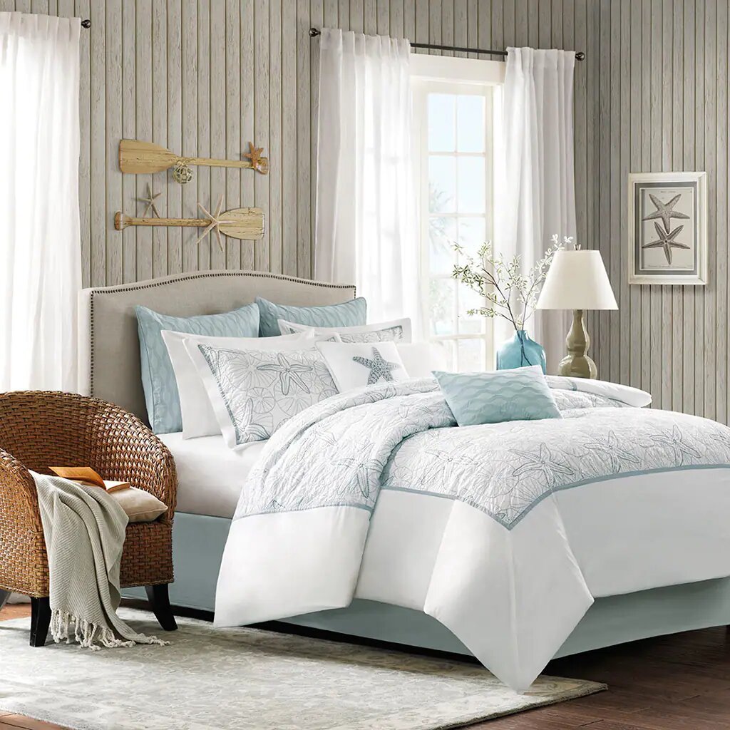 Maya Blue 4-Piece Comforter Set Comforter Sets By Olliix/JLA HOME (E & E Co., Ltd)