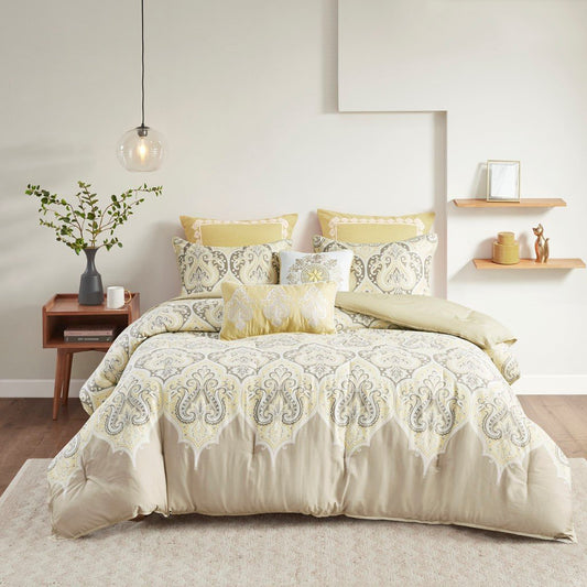 Austin Yellow 7-Piece Comforter Set Comforter Sets By Olliix/JLA HOME (E & E Co., Ltd)