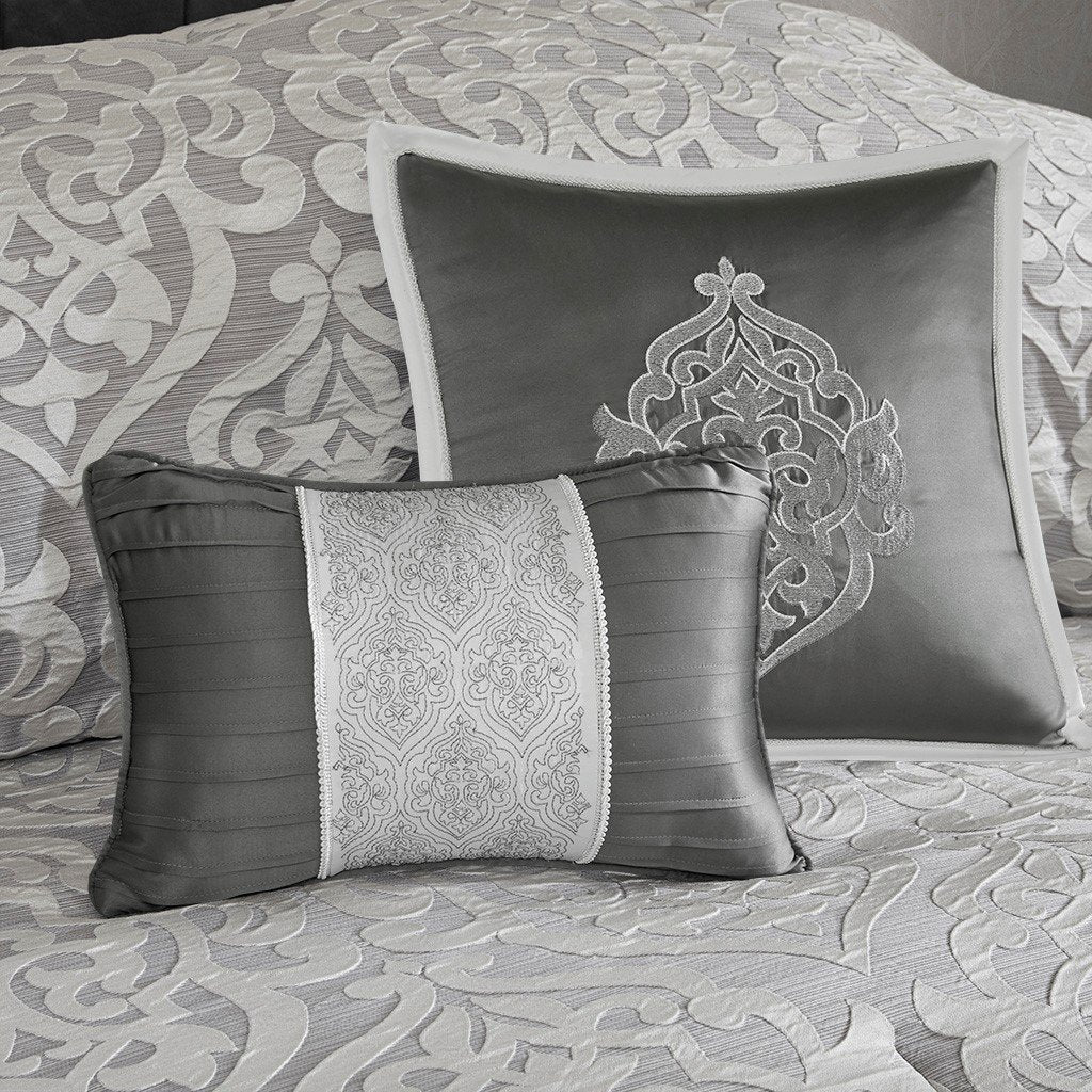Virginia Silver 8-Piece Comforter Set Comforter Sets By Olliix/JLA HOME (E & E Co., Ltd)