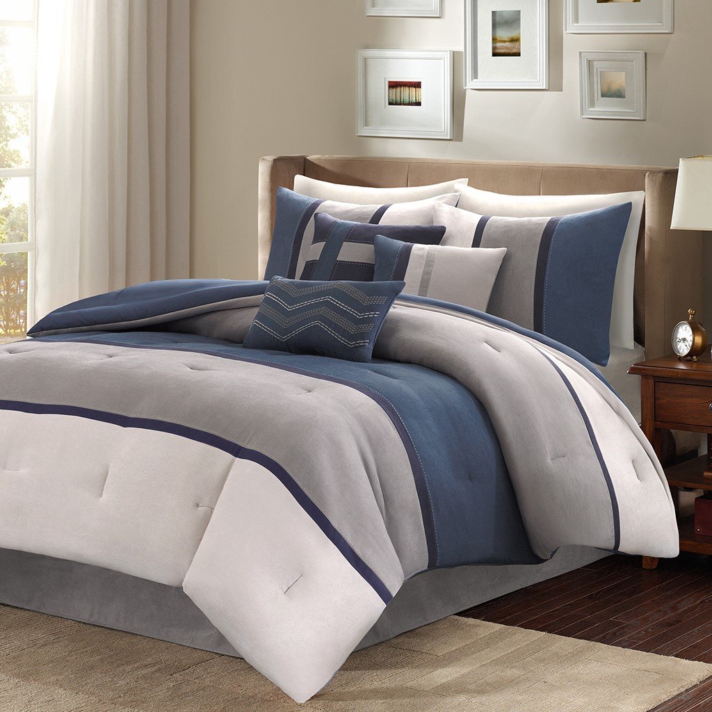 Palisades Blue 7-Piece Comforter Set Comforter Sets By Olliix/JLA HOME (E & E Co., Ltd)