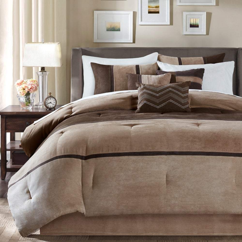 Palisades Brown 7-Piece Comforter Set Comforter Sets By Olliix/JLA HOME (E & E Co., Ltd)