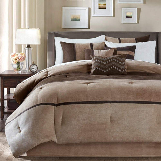 Palisades Brown 7-Piece Comforter Set Comforter Sets By Olliix/JLA HOME (E & E Co., Ltd)
