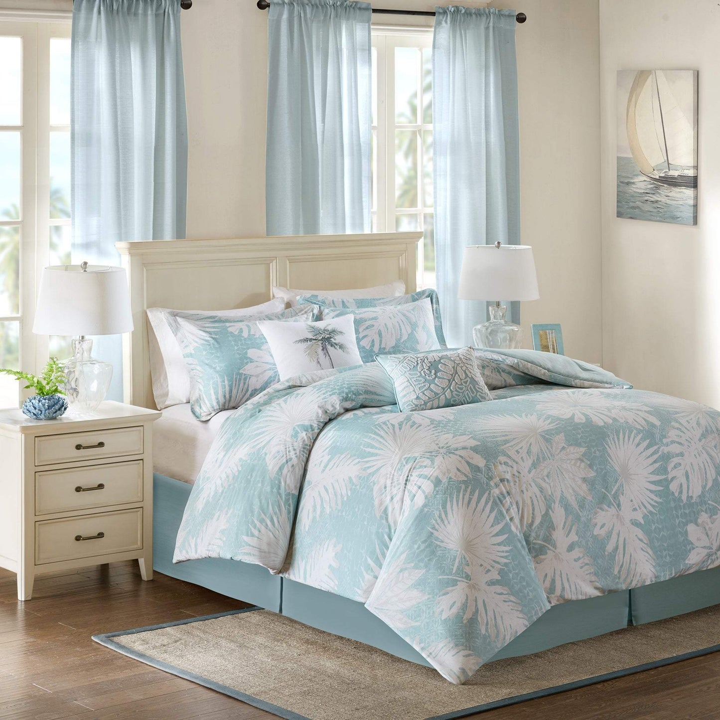 Palm Grove Blue 6-Piece Comforter Set