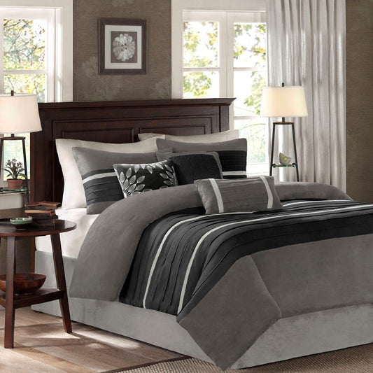 Palmer Black 7-Piece Comforter Set Comforter Sets By Olliix/JLA HOME (E & E Co., Ltd)