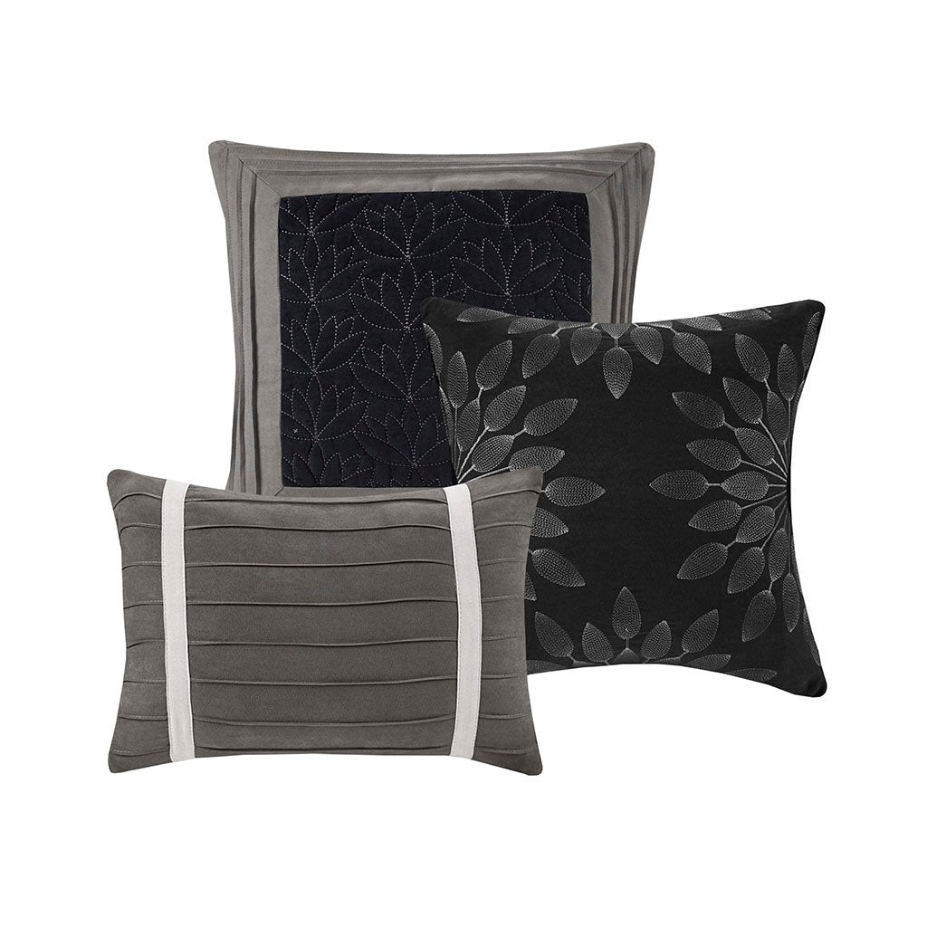 Palmer Black 7-Piece Comforter Set Comforter Sets By Olliix/JLA HOME (E & E Co., Ltd)