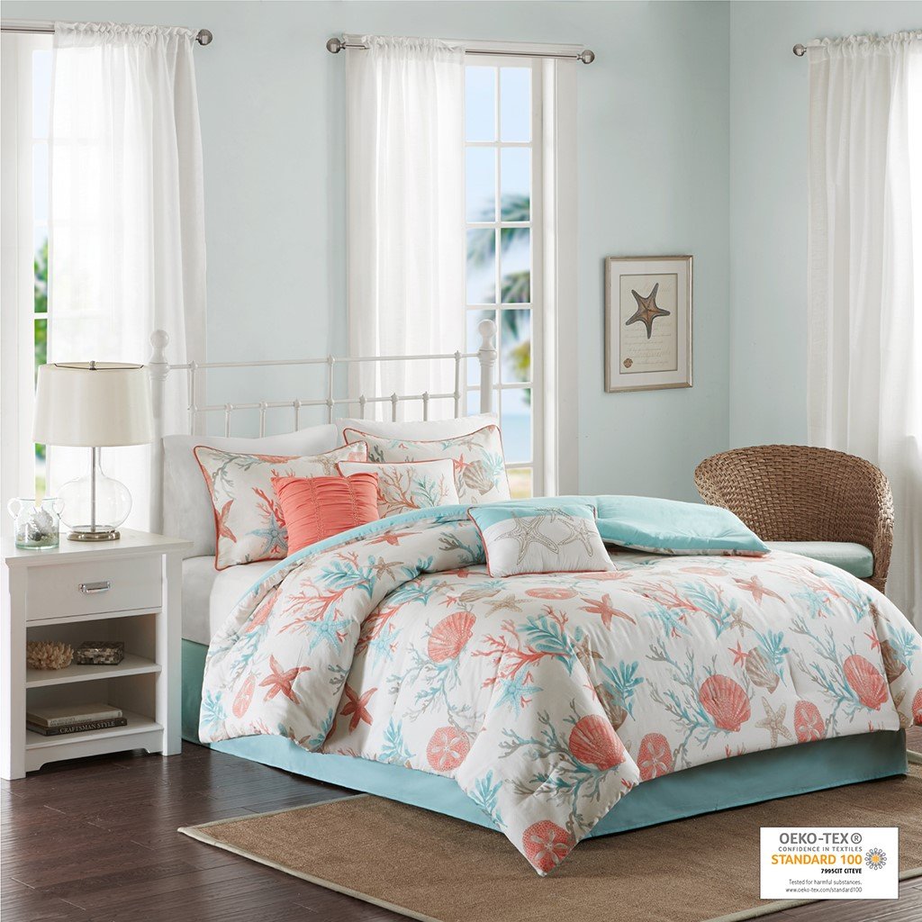 San Antonio Coral 7-Piece Comforter Set Comforter Sets By Olliix/JLA HOME (E & E Co., Ltd)