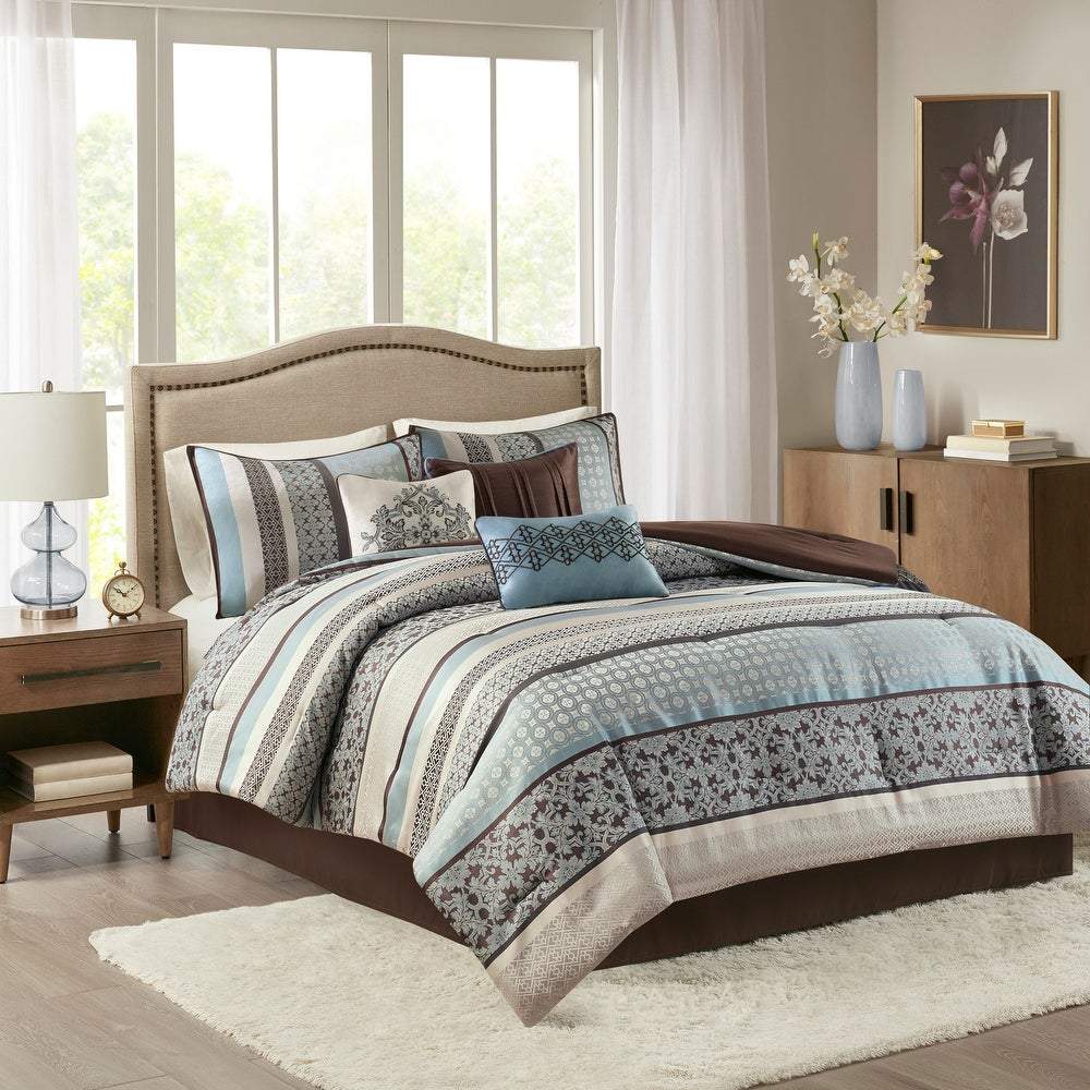 Princeton Blue 7-Piece Comforter Set Comforter Sets By Olliix/JLA HOME (E & E Co., Ltd)