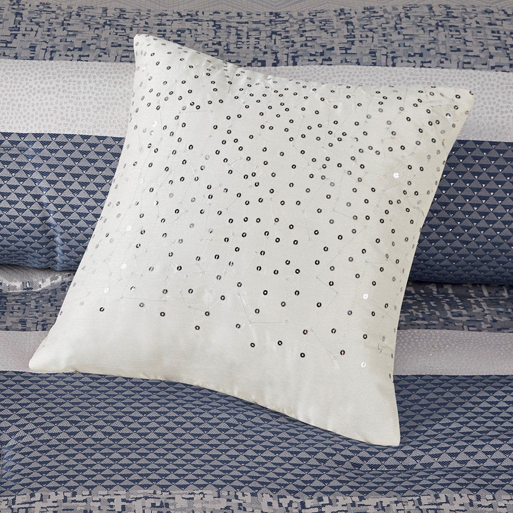 Rhapsody Navy 7-Piece Comforter Set Comforter Sets By Olliix/JLA HOME (E & E Co., Ltd)