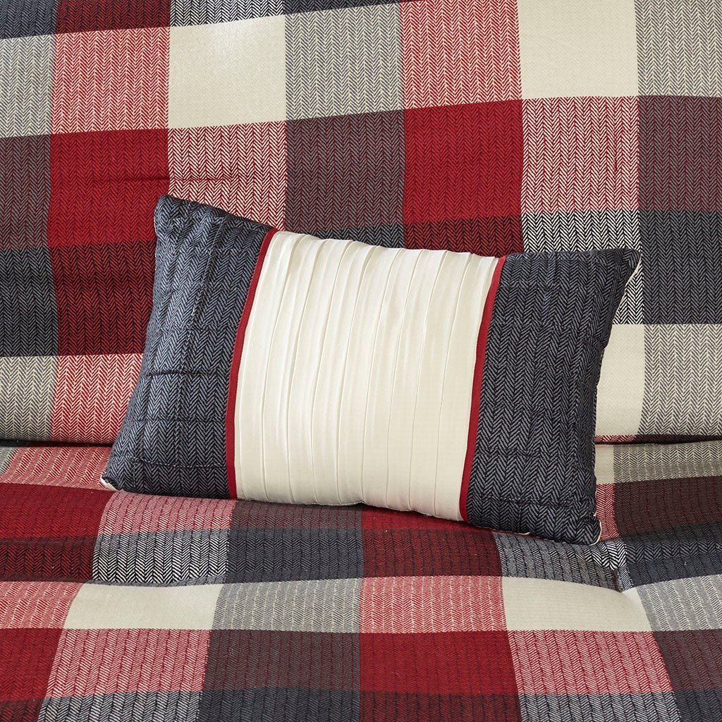 Ridge Red 7-Piece Comforter Set Comforter Sets By Olliix/JLA HOME (E & E Co., Ltd)