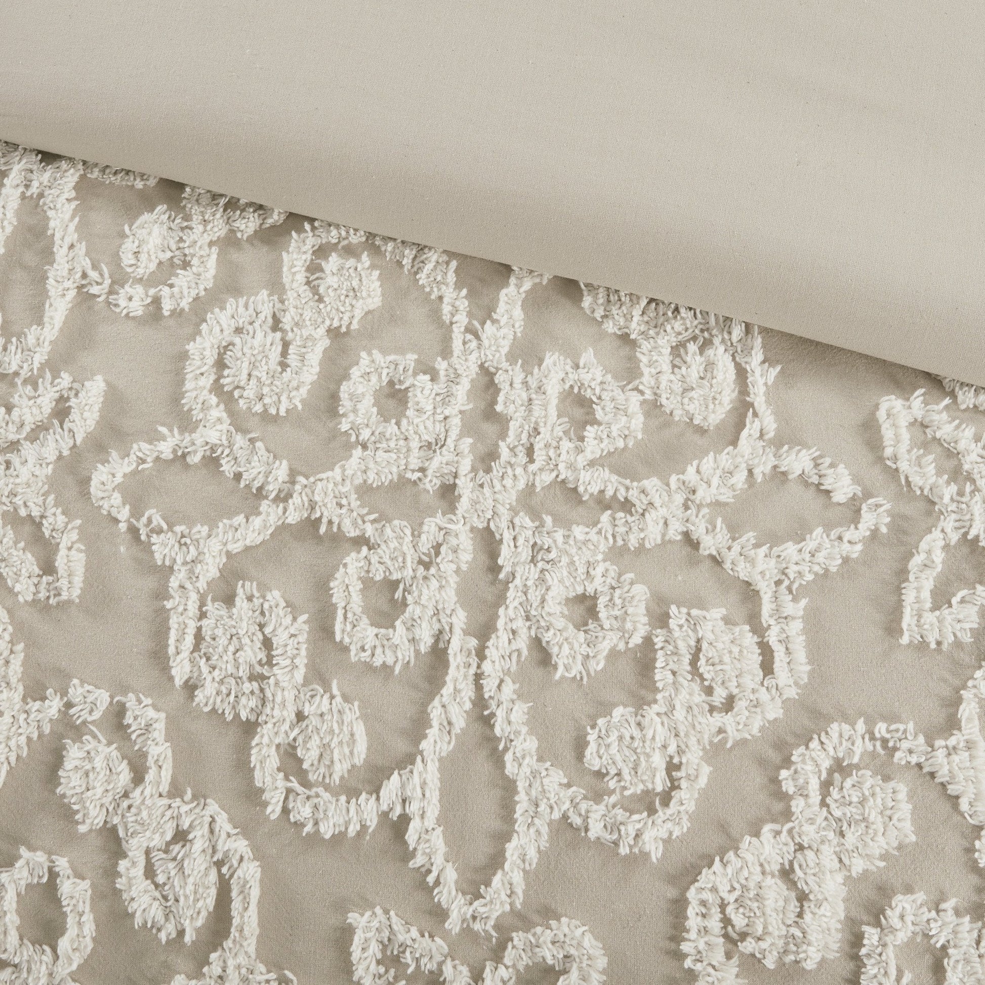 Sabrina Taupe 4-Piece Comforter Set Comforter Sets By Olliix/JLA HOME (E & E Co., Ltd)
