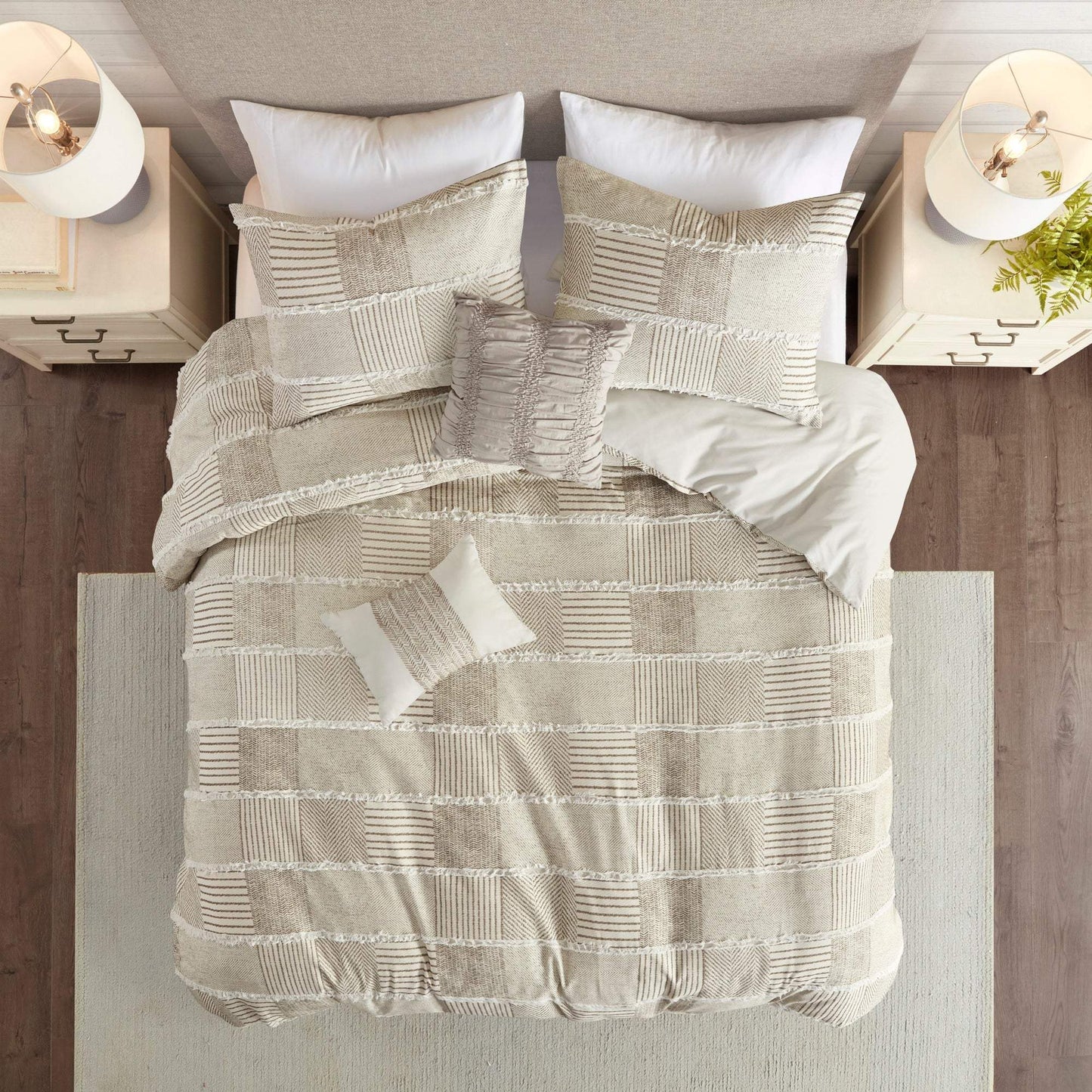 Schafer Taupe 5-Piece Comforter Set Comforter Sets By Olliix/JLA HOME (E & E Co., Ltd)