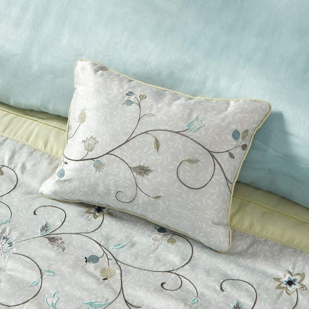 Serene Aqua 7-Piece Comforter Set Comforter Sets By Olliix/JLA HOME (E & E Co., Ltd)