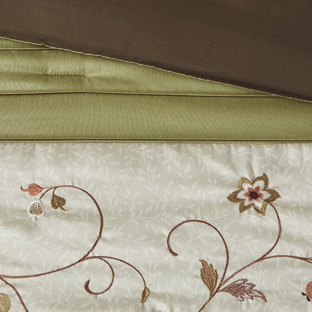 Serene Green 7-Piece Comforter Set Comforter Sets By Olliix/JLA HOME (E & E Co., Ltd)