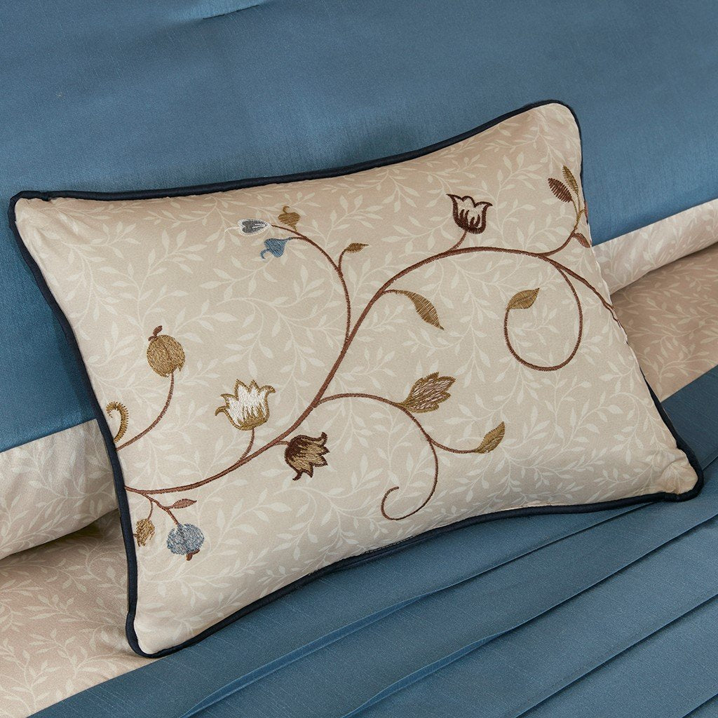 Serene Navy 7-Piece Comforter Set Comforter Sets By Olliix/JLA HOME (E & E Co., Ltd)