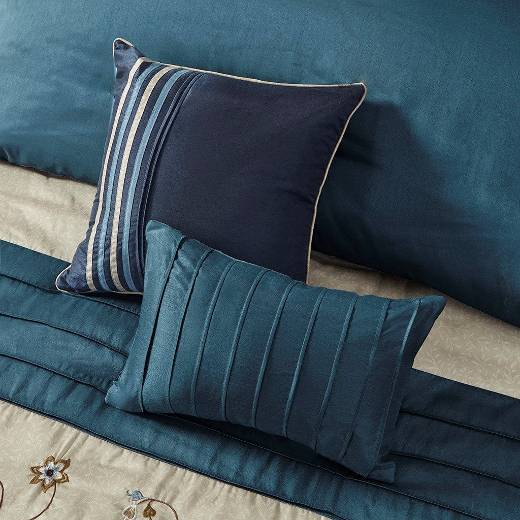 Serene Navy 7-Piece Comforter Set Comforter Sets By Olliix/JLA HOME (E & E Co., Ltd)