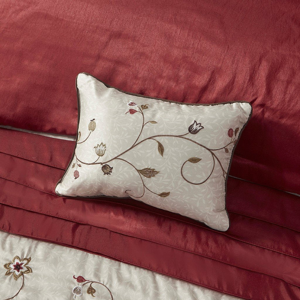 Serene Red 7-Piece Comforter Set Comforter Sets By Olliix/JLA HOME (E & E Co., Ltd)