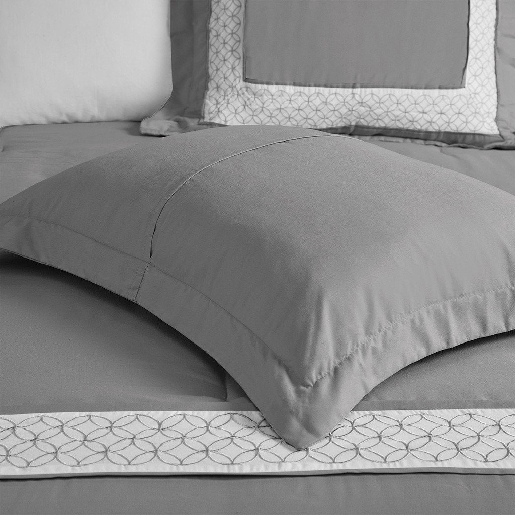 Stratford Grey 8-Piece Comforter Set Comforter Sets By Olliix/JLA HOME (E & E Co., Ltd)