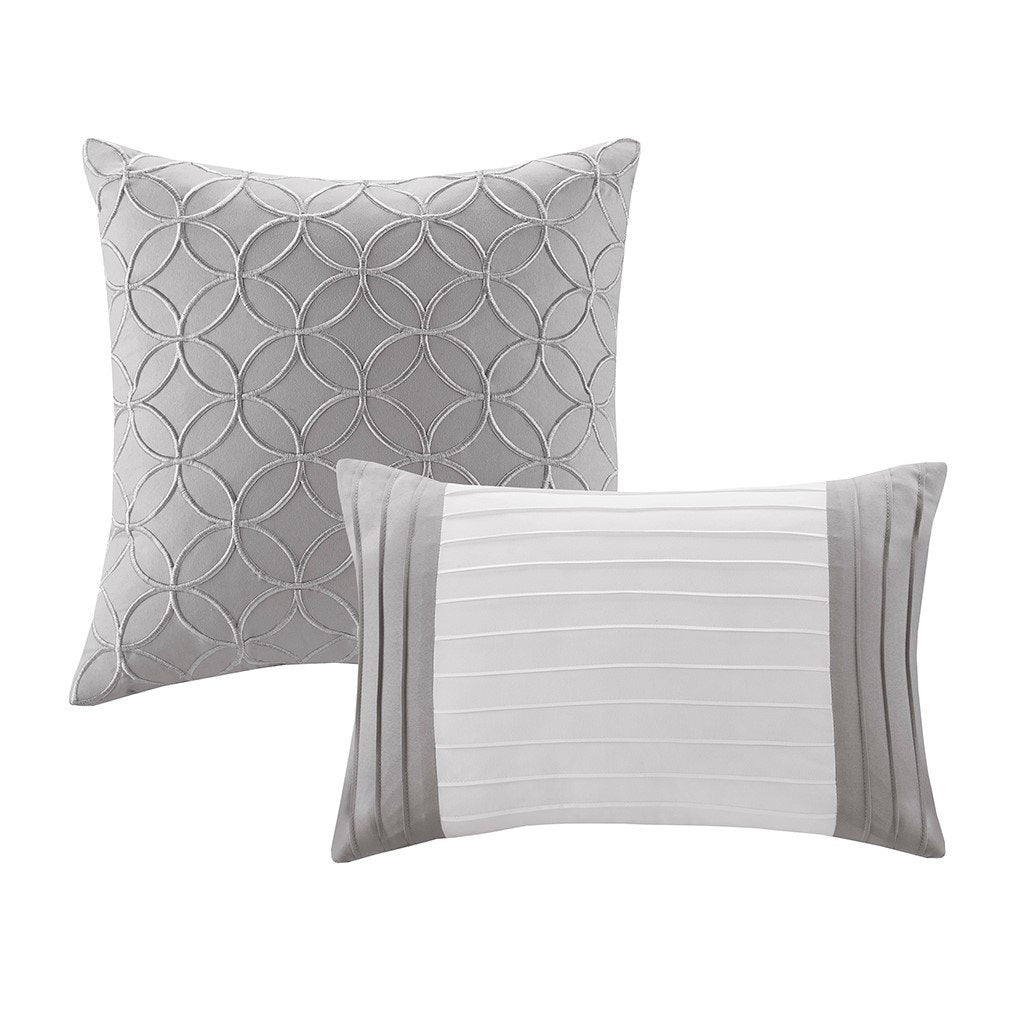 Stratford Grey 8-Piece Comforter Set Comforter Sets By Olliix/JLA HOME (E & E Co., Ltd)